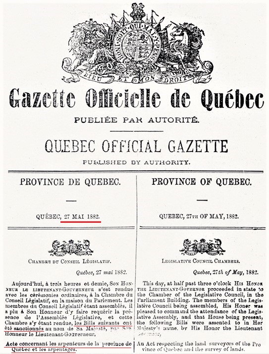 Histoire de l OAGQ Ordre des arpenteurs g om tres du Qu bec